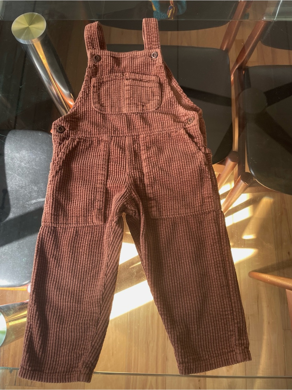 Zara Corduroy Overalls, Nutmeg Brown, Thick Rich Wale, Unisex, 100% Cotton
